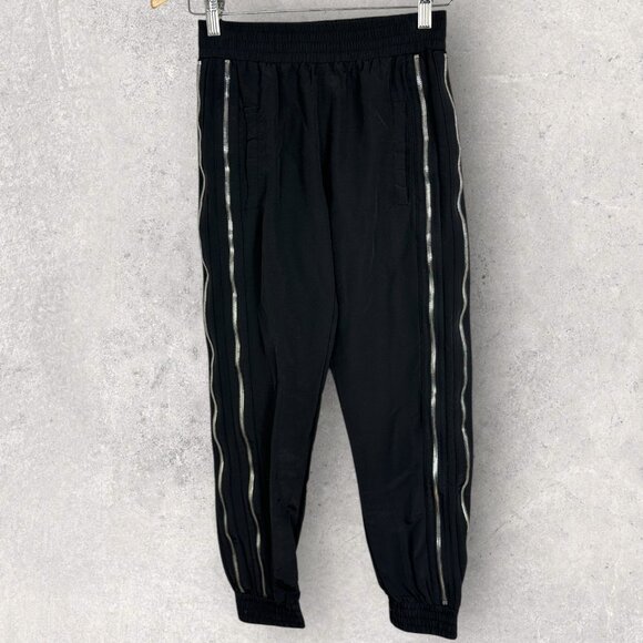 RtA Black‎ Sporte Track Pants Joggers Edgy Zipper Womens Size XS High Waist Y2K - Picture 5 of 16